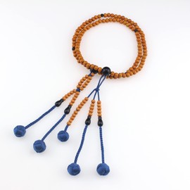 beirunde Orange Wood Beads Japanese Soka Gakkai SGI Juzu Nichiren Buddhism Prayer Beads