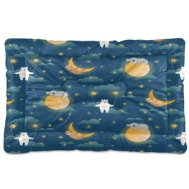 YETTASBIN Cute Bear Crate Pet Bed, Portable Washable Dog Cat Mat, Soft Comfortable Pet Mattress with Non-Slip Bottom for Dogs Cats Sleeping, 36 x 24 Inch