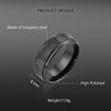 VA JENT Men Tungsten Ring, Black Tungsten Carbide Rings For