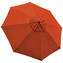 EliteShade USA 9FT Patio Umbrella Replacement Covers 8 Ribs Market Umbrella Canopy Cover (CANOPY ONLY) (Rust-47)