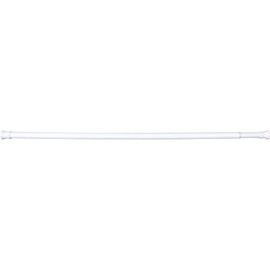 Stone Harbor Hardware Adjustable Shower Rod, 1-3/8" Diameter, Adjusts from 43" to 72", White