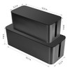 Cable Management Box, 2 Pack Large & Medium Cable Organizer
