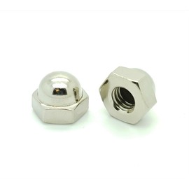 Fifty (50) 1/4-20 Nickel Plated Acorn Hex Cap Nuts (BCP243)