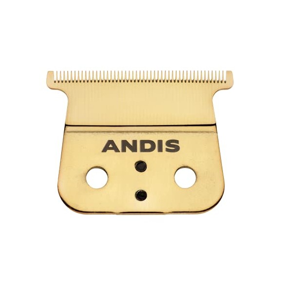 Andis - Cordless Trimmer Carbon-Steel Replacement T-Blade - Close Cutting with Zero Gapped, Deep Tooth Design, Long-Life Blade & Stays Sharp - for Model GTX-Z, Cordless T-Outliner Li Trimmer - Gold