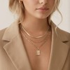 KissYan Gold Layered Necklace Set for Womens, 14K Gold Plated