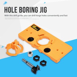 35 mm Hinge Gauge, Hinge Drilling Template, Hidden Hinge Hole Saw Jig, Drilling Device, for Wooden Doors, Windows, Concealed Cabinet Door Hinges