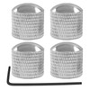 Dijedev 4 Pcs Metal Guitar Knobs, Volume Tone Control Knobs,