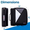 Case-it Universal Zipper Binder | 2-Inch O-Rings, 13-Inch Laptop/Tablet Padded