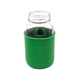 Quart 32oz Silicone Sleeves/Jackets for Protecting Ball, Kerr, Canning Jars by Mason Jar Lifestyle (Leaf Green, 2 Pack)