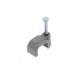 Reulin 1mm T&E Cable Clips, Pack OF 100, Grey, 5x8mm