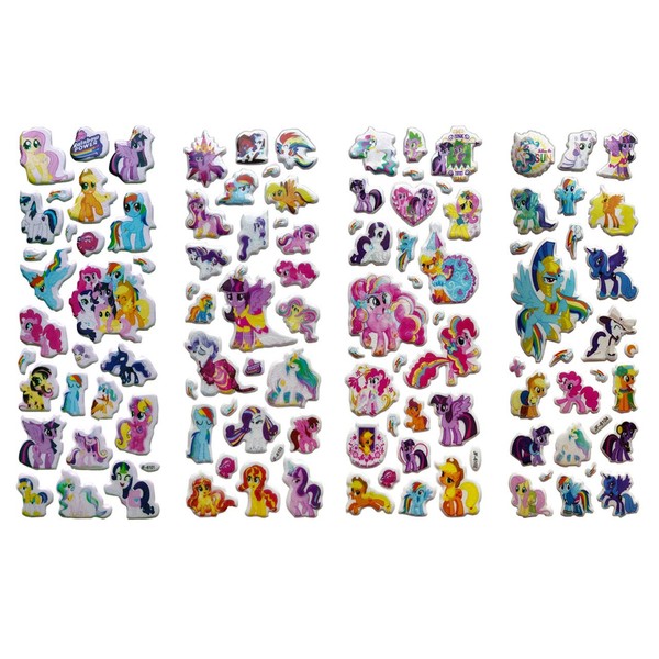 My Little Pony Puffy Stickers - 200 Pieces, 8 Sheets