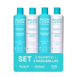 Set de Shampoo y Mascarilla hidratante de cabello | Extracto de Caviar Biomimético/Vitamina E/Karité