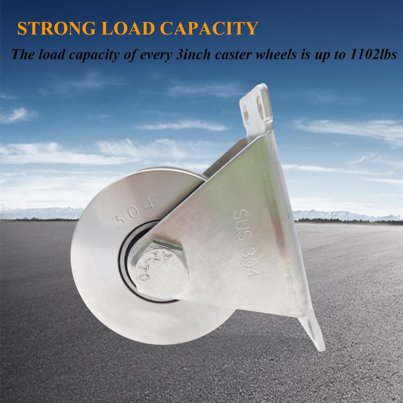 3in 304 Stainless Steel Sliding Gate Wheels U Groove Track