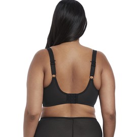 Elomi Women's Charley Stretch Plunge Bra: Stretch Lace & Mesh, Racerback Option. Low Plunge UK Sizes D-JJ, US Sizes D-N, Black, 38G