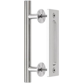 QINAIXQM 12''/30CM Sliding Barn Door Handle Double Sided Pull and Flush Barn Door Embedded Invisible Stainless Steel