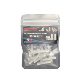 PC(Polycarbonate) Plastic Transparent Metric Hex Socket Head Cap Screws with Nuts and Washers Assortments M5X30/10Sets