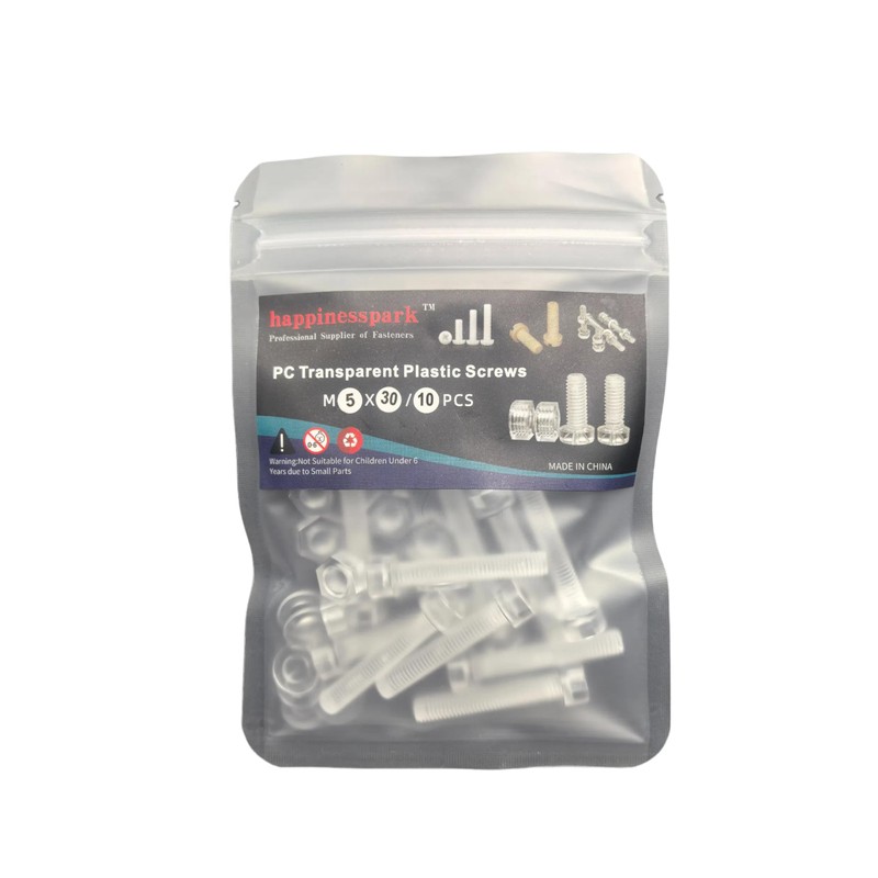 PC(Polycarbonate) Plastic Transparent Metric Hex Socket Head Cap Screws with