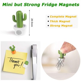 Magnets for Fridge, yeestone 12 Pack Cactus Strong Magnets for Fridge，3D mini Fridge Magnets, Cute Decor Magnets for Whiteboard and Fridge, Creative Magnetic Stickers for Adults and toddlers
