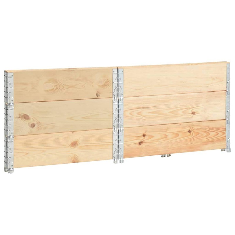 vidaXL Solid Pine Wood Stackable Pallet Collars - Multipurpose Storage