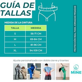 SEVEN MINE Faja Industrial Lumbar con Tirantes  Doble Cierre Ajustable para Soporte de Espalda y Carga Pesada  Unisex  Corrector de Postura para...   