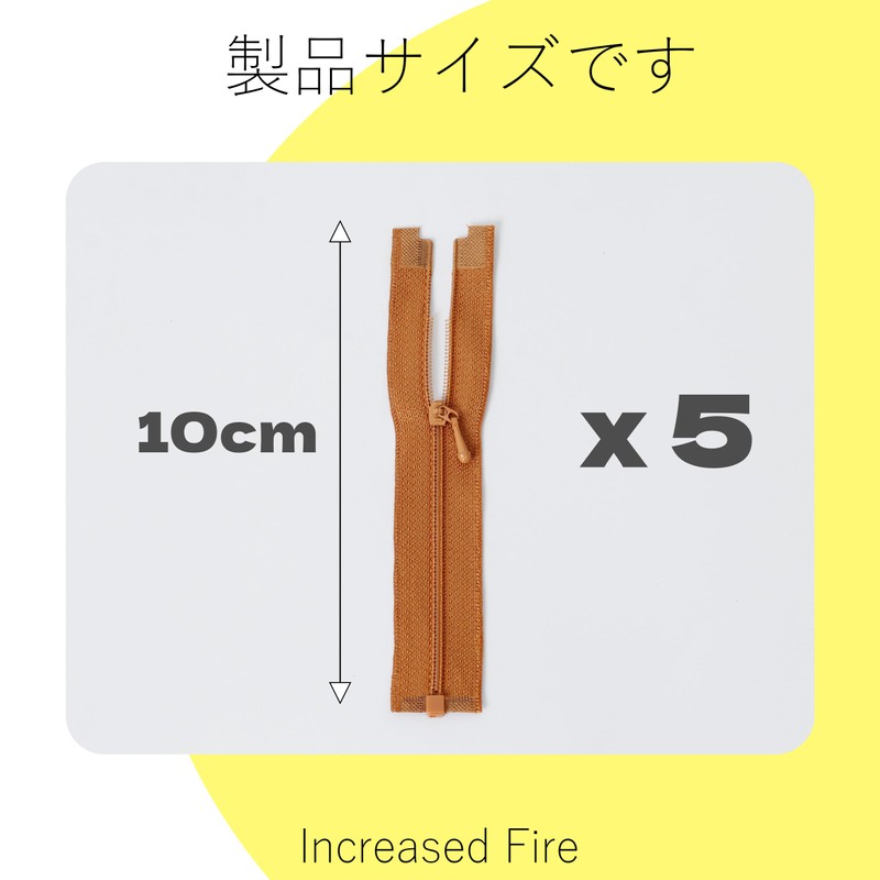 Small Doll Clothes Zippers 5 Pieces 3.9 inches (10 cm)