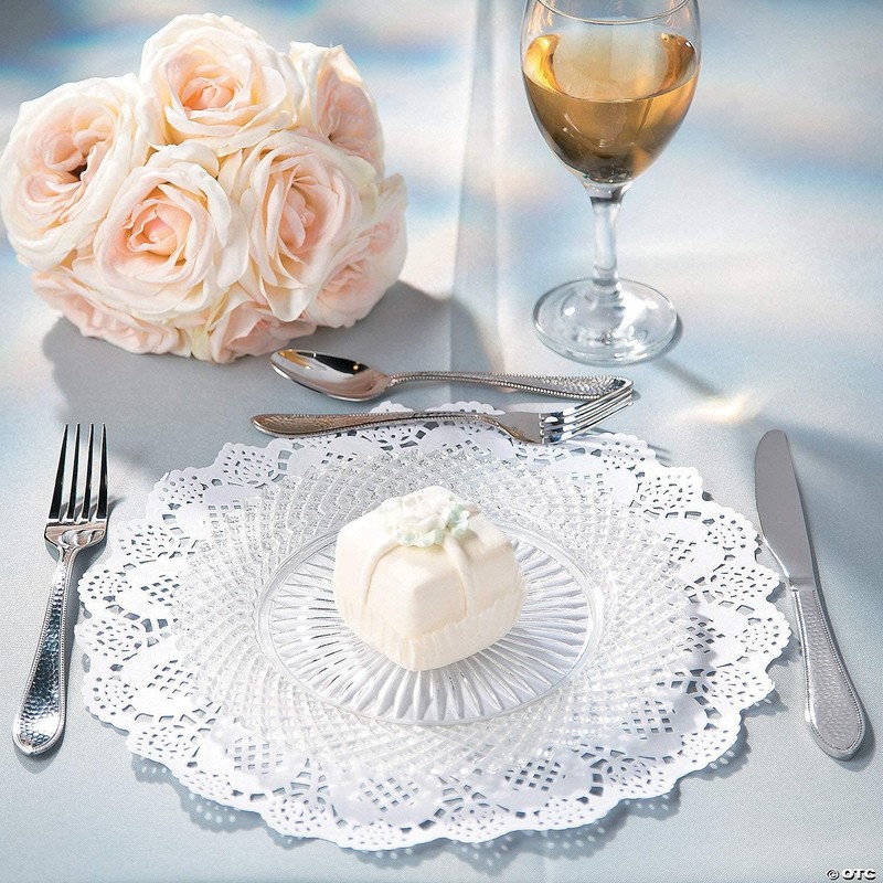 60PCS Lace Paper Doilies - Assorted White Paper Doilies Rectangular