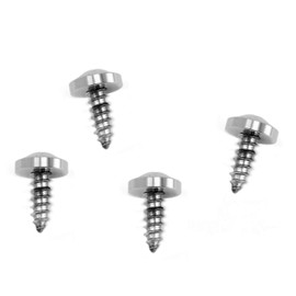 LFPartS Stainless Steel Rust Resistant License Plate Frame Self Tapping Screws Fasteners (M6x20mm, Polished/Chrome)