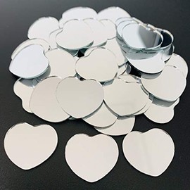 NUO RUI - Mosaico pequeño de 1 pulgada con forma de corazón para proyectos de arte y manualidades, 100 unidades