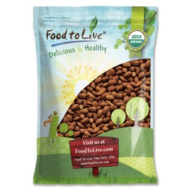 Organic Dry Roasted Almonds, 8 Pounds - Non-GMO, Unsalted, Vegan, Keto, Paleo, Kosher, Bulk, High in Protein, Dietary Fiber, Vitamin E, Copper, Manganese, Magnesium, and Riboflavin.