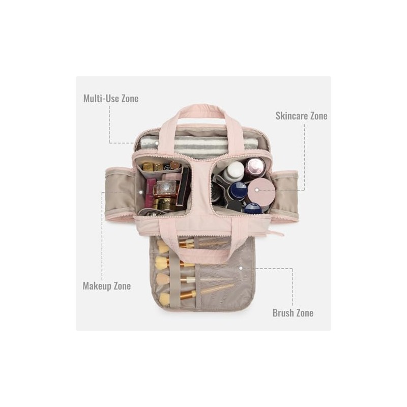 Travel Makeup Organizer, Compact Lightweight Accessory for Travel and Daily