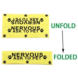 Nervous Rescue Ask To Pet Dog Leash Wrap Rescue Dogs Anxious Dogs Leash Sleeve Cover (Nervous Ask To Pet Sleeve)