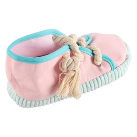 Tiardey Langlebige Quietschspiele für Hunde, interaktive Spiele in Schuhform mit Quietschern für kleine, mittelgroße und große Hunde gegen Langeweile (Pink)