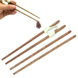 Reusable Chopsticks Helpers, Practice Chinese Chopstick Elderly Eating Aids Flexible Anti Slip Chopsticks Training Learning Chopsticks for Adults, Beginner, Children, Disabled