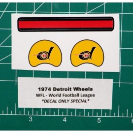 1974 WFL Detroit Wheels Football Gumball Helmets *DIECUT DECALS ONLY* WORLD OPI