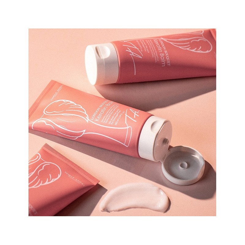 탱글엔젤 런던부케 케라틴 밤 극손상 단백질 노워시 헤어팩, 180ml, 1개