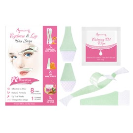 Eyebrow Waxing Strips for Face, Cold Wax Strips Facial Hair Removal