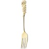 Takakuwa Metal Rose Cutlery Dessert Fork, Gold 004973