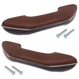 COUNTERPART AUTOMOTIVE 1955 1956 1957 1958 1959 CHEVY GMC TRUCK BROWN ARM RESTS W HARDWARE 55-56665-BR*
