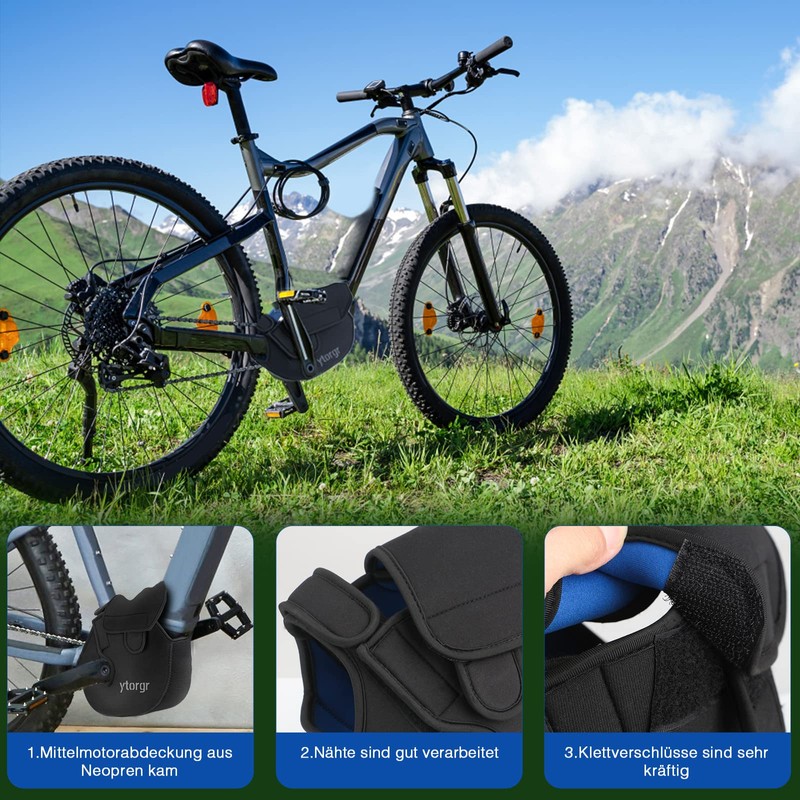 ytorgr Pack of 2 Ebike Mid Motor Protective Cover Rain