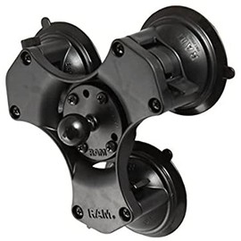 RAM Mounts RAM Tripple Suction, B-Size Twist-Lock Triple Suction Cup, RAP-B-365-224-1U (Twist-Lock Triple Suction Cup Ball Base, 249 g)