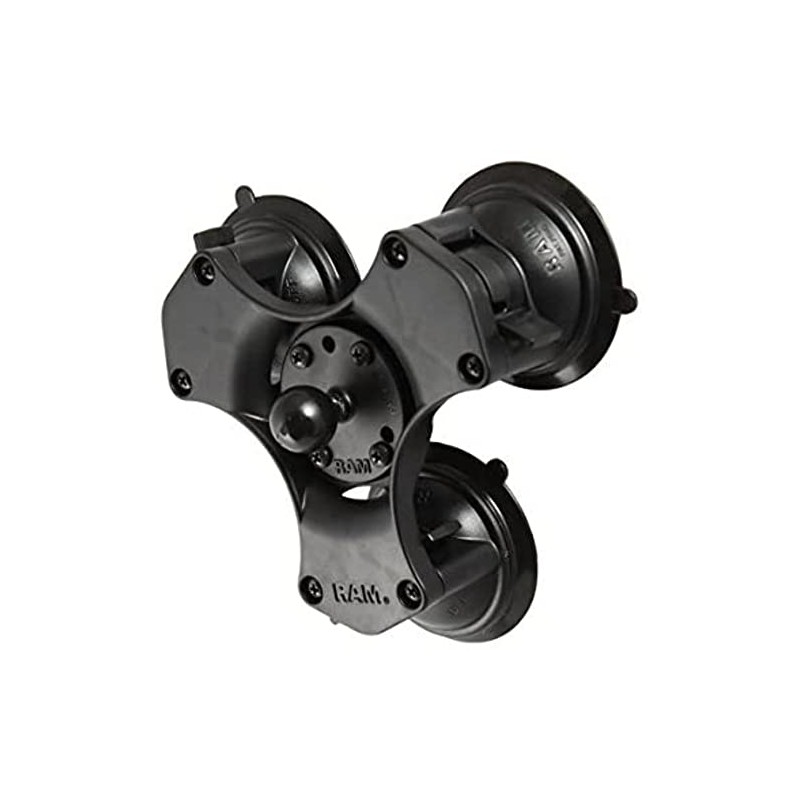 RAM Mounts RAM Tripple Suction, B-Size Twist-Lock Triple Suction Cup,