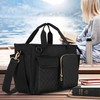 Luxja Large Bible Bag with Water Bottle Pockets, Bible Tote