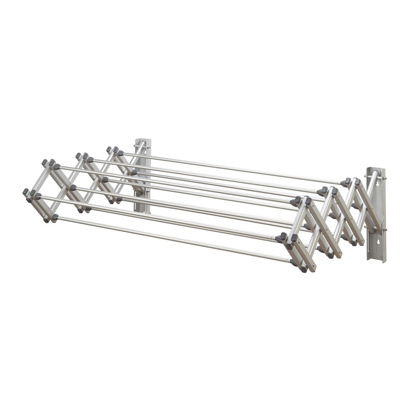 Aluminum 27" Collapsible Wall Mounted Clothes Drying Rack, Space Saver,