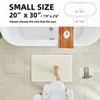 TYUU Cream White Bathroom Rugs, Waffle Bath Mat Non Slip