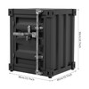 Industrial Metal Side Table with Storage Cabinet, Floor Standing Iron