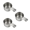 3 Pack 1 Cup Stainless Steel Measuring Cups with Handle