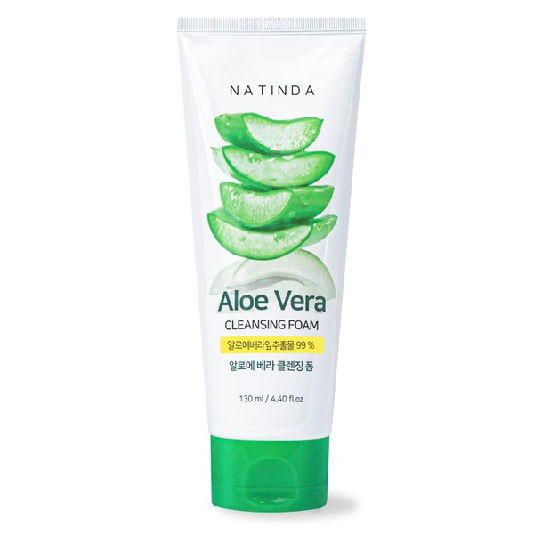 NATINDA Aloe Vera Cleansing Foam 130ml with aloe vera extract