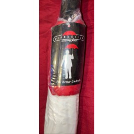 Windbrella Technical Glass Products Windproof Auto Open Umbrella Red White *NEW*