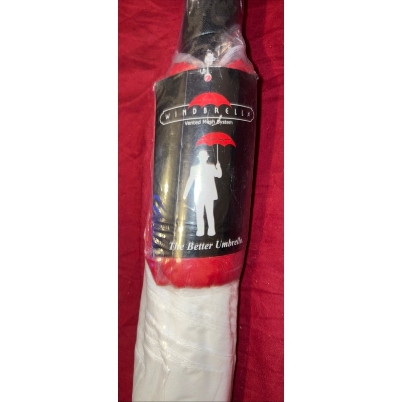 Windbrella Technical Glass Products Windproof Auto Open Umbrella Red White