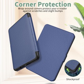 Case for 7 Inch E-Booker, Not for Kobo Remarkable 7 Inch, Patamiyar Slim Lightweight PU Leather Case with Auto Sleep/Wake - Pearl Blue